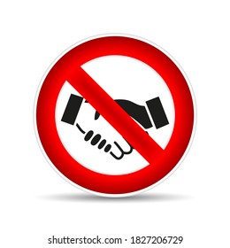 No handshake Icon. Vector No contact