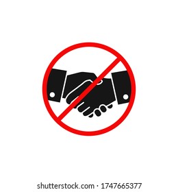 No handshake icon vector design