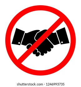 No Handshake icon. Vector illustration. No dealing. No collaboration