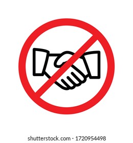 No handshake icon vector illustration