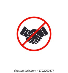 Kein Handshake-Symbol. Vektorgrafik. Kein Handelszeichen.
