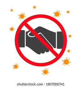 No Handshake icon. Vector illustration. No dealing. No collaboration. EPS10