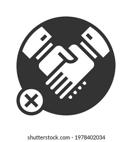 No Handshake Icon vector illustration