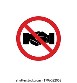 No Handshake Icon Vector Sign Stock Vector (Royalty Free) 1796022052 ...