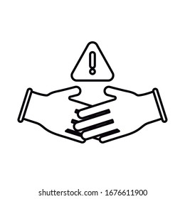 no handshake, line style icon vector illustration design