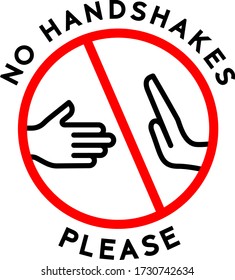 No Handshake Policy Icon Or Stop Handshake Policy Illustration To Stop Virus Spread Through Contact As Part Of Corona Safety Measure