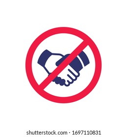 no handshake sign, stop shaking hands icon