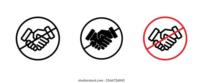 No handshake signs vector collection pack