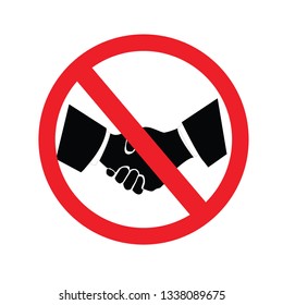 No Handshake Signvector Illustrationeps10 Stock Vector (Royalty Free ...