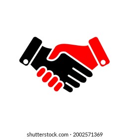 No handshake. vector Flat No handshake isolated on blank background. eps 10