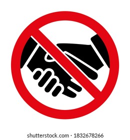 No handshake vector icon. Vector illustration of no deal. Crossed handshake icon.


