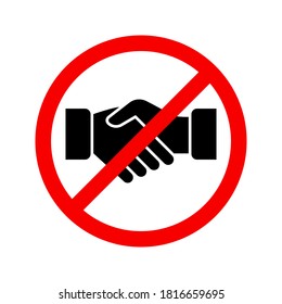No handshake vector icon. No handshake isolated on a white background. vector illustration