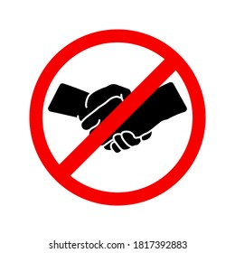 No handshake vector icon. No handshake isolated on a white background. vector illustration