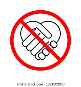 No handshake vector icon. No handshake isolated on a white background.EPS 10