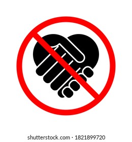 No handshake vector icon. No handshake isolated on a white background.EPS 10