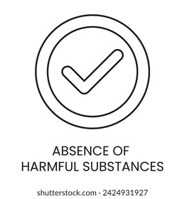 No harmful substances line icon in vector with editable stroke for packaging