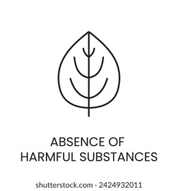 No harmful substances line icon in vector with editable stroke for packaging