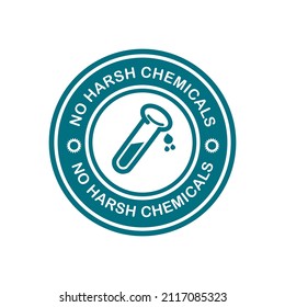 No hars chemicals badge vector logo template. This design suitable for bussines product