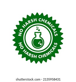 No hars chemicals badge vector logo template. This design suitable for bussines product