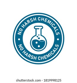 No harsh chemical badge vector logo template. Suitable for business, health, natural and product label