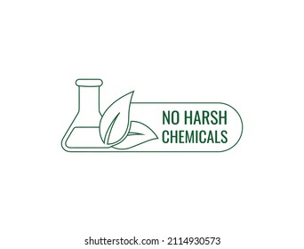 No harsh chemical icon vector illustration 