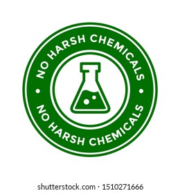 No Harsh Chemical Logo Or Badge Vector Template. Suitable For Product Label