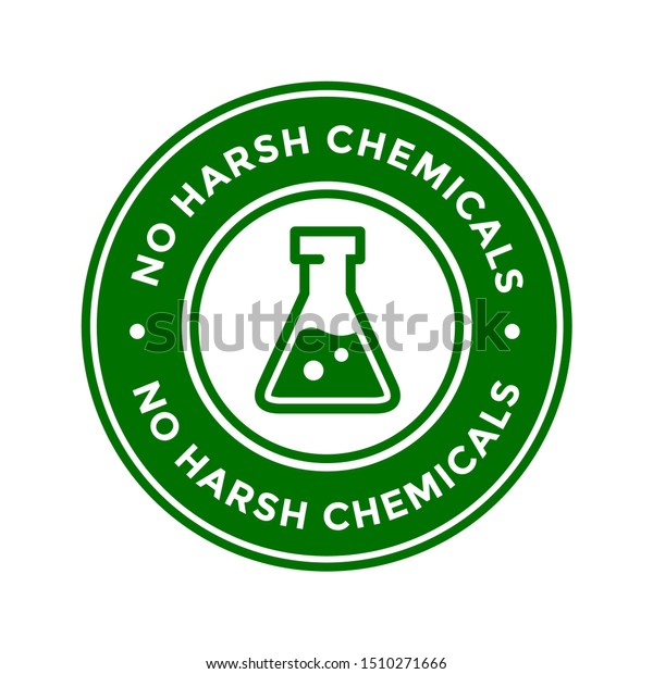 No Harsh Chemical Logo Or Badge Vector Template Suitable For Product Label