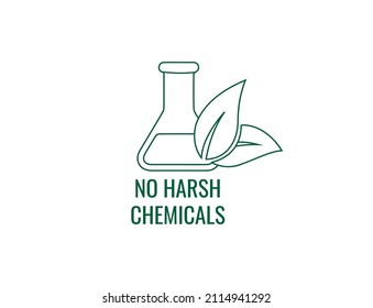 no harsh chemicals icon vector illustration 