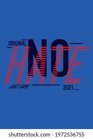 no hate just game,t-shirt design fashion vector 