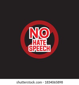 No Hate Speech Logo Vector Illustrations Stock Vector (Royalty Free ...