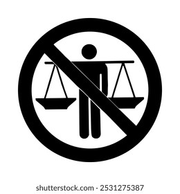 No hawking sign. 2D simple flat style graphic design. Template isolated on white background. Can be used as a sign or any purposes. Vector EPS10 