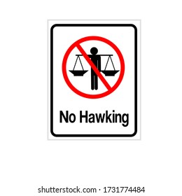 No Hawking Symbol Sign, Vector Illustration, Isolate On White Background Label .EPS10
