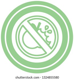 no healthy food circular icon symbol