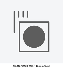 No heat icon line symbol. Isolated vector illustration of icon sign concept for your web site mobile app logo UI design.