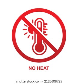 No heat sign isolated on white background vector illustration.