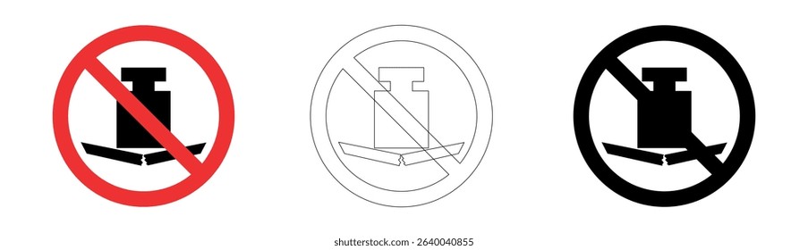 No heavy load sign in vector format