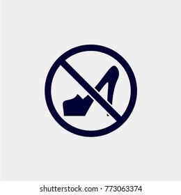 no heel icon, vector illustration