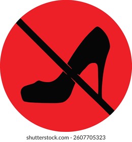No heels icon, logo vector illustration isolate on white background