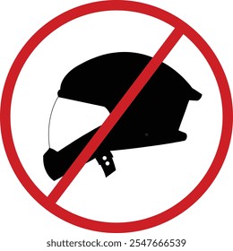 Sin signo de casco. Ilustración vectorial completa	
