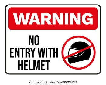 No hay señal de casco – Advertencia No hay entrada con casco, símbolo de prohibición de seguridad
