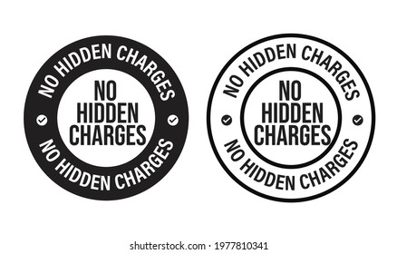 no hidden charges vector icon, financial abstract. 