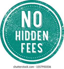 No Hidden Fees Banking Stamp