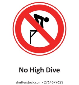 Kein High Dive Vector Symbol, das leicht geändert oder bearbeitet werden kann

