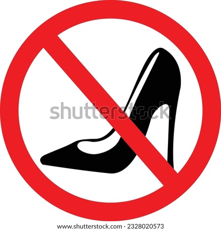 No High Heel Shoes Icon Sign