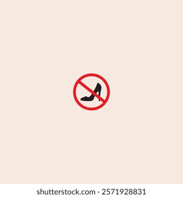 No High heels icon flat vector design.