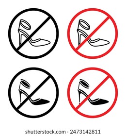 No hay ningún signo de tacón alto que indique restricción para usar tacones altos