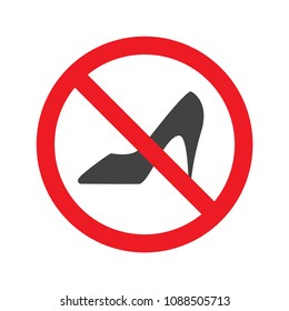 No high heels sign vector