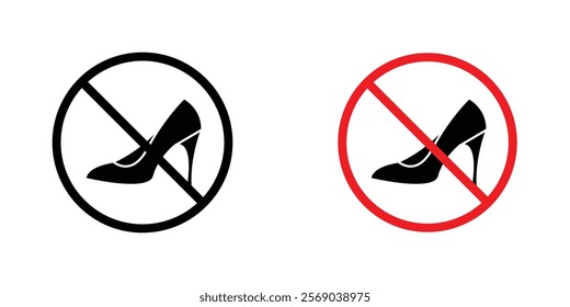 No high heels sign vector graphic pack