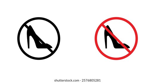 No high heels sign vector pack for web designs