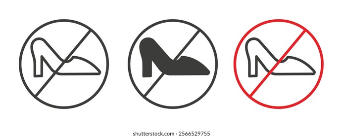 No high heels signs collection for website design, app, UI design.